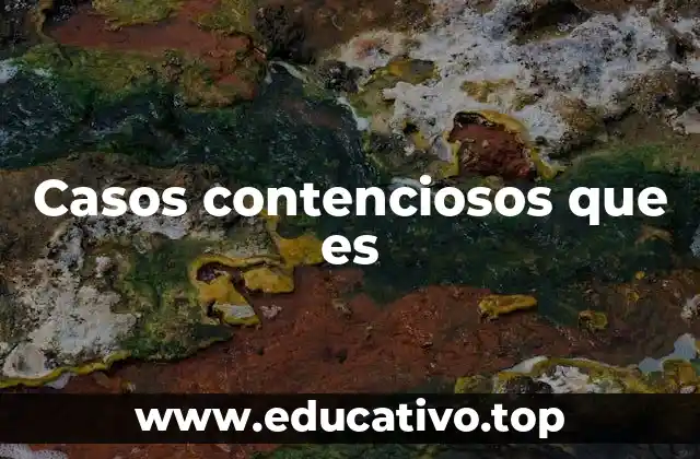 Casos contenciosos que es