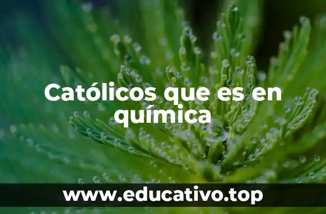 Católicos que es en química