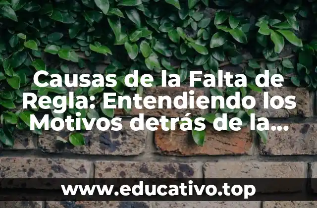 Causas de la Falta de Regla: Entendiendo los Motivos detrás de la Irregularidad Mensual