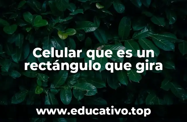 Celular que es un rectángulo que gira