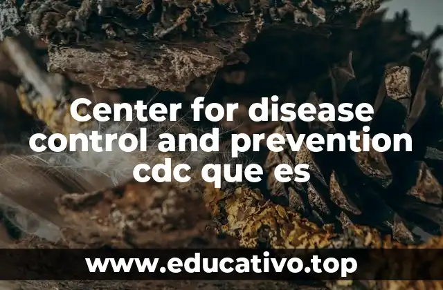 Center for disease control and prevention cdc que es
