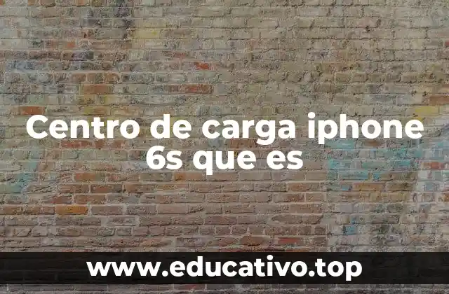 Centro de carga iphone 6s que es