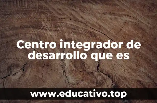 Centro integrador de desarrollo que es