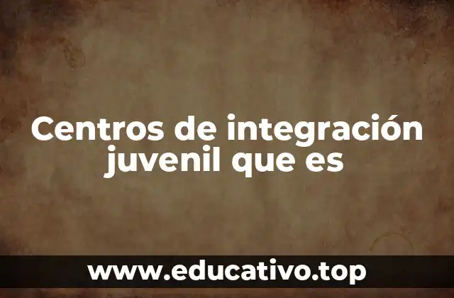 Centros de integración juvenil que es