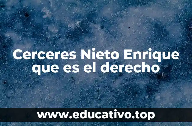 Cerceres Nieto Enrique que es el derecho