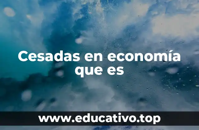 Cesadas en economía que es