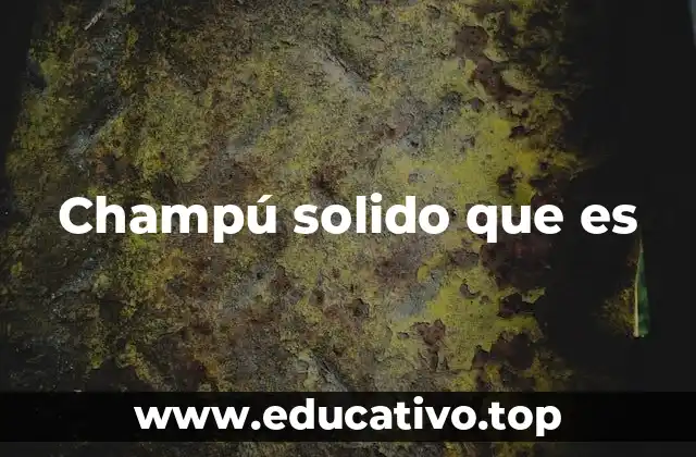 Champú solido que es