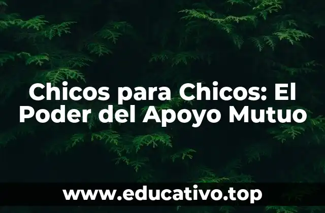 Chicos para Chicos: El Poder del Apoyo Mutuo