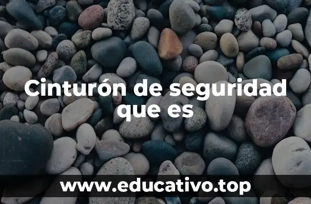 Cinturón de seguridad que es