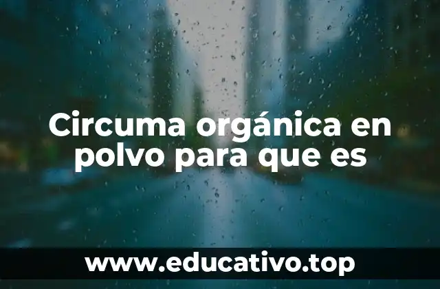 Beneficios de la circuma orgánica en polvo para la salud