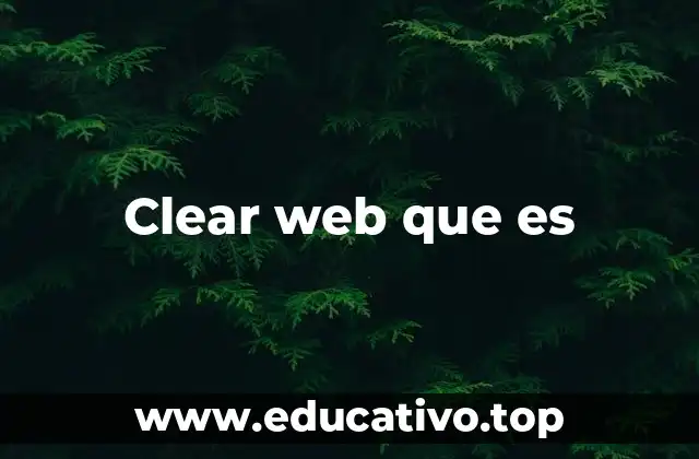 Clear web que es