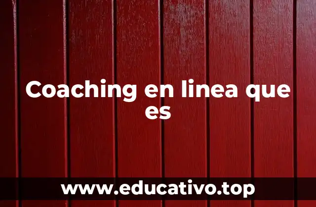 Coaching en linea que es