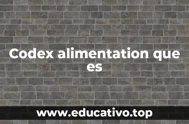 Codex alimentation que es