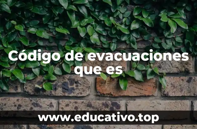 Código de evacuaciones que es