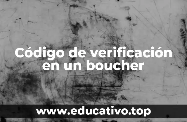Código de verificación en un boucher