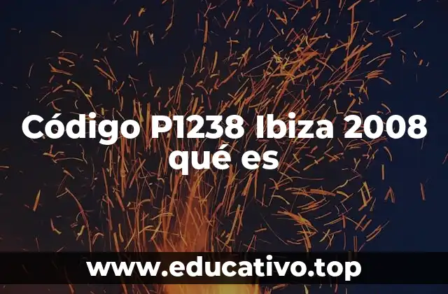 Código P1238 Ibiza 2008 qué es