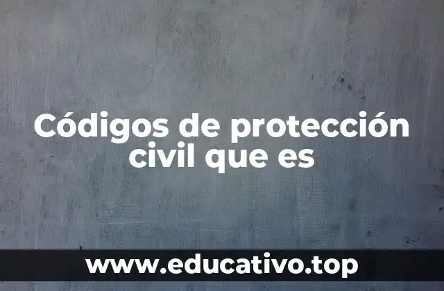 Códigos de protección civil que es