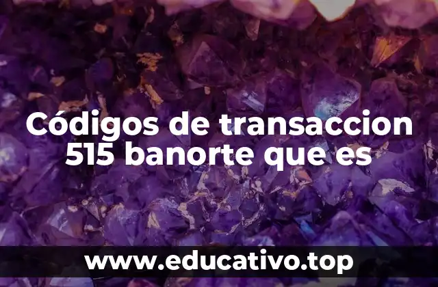 Códigos de transaccion 515 banorte que es