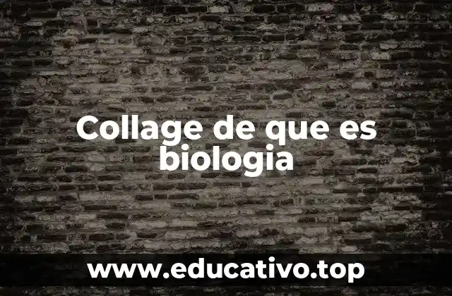 Collage de que es biologia