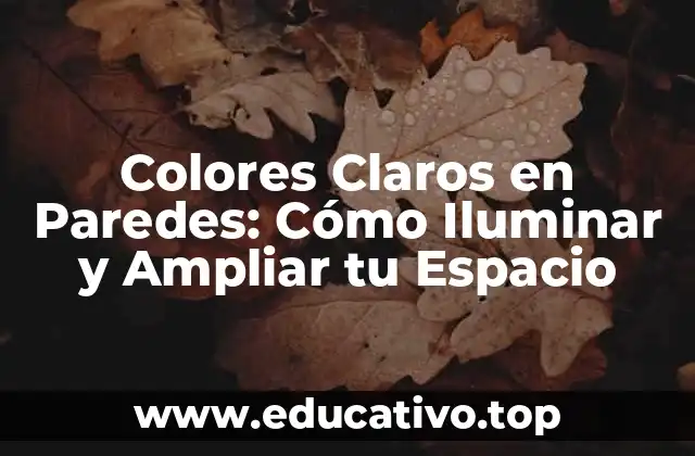 Colores Claros en Paredes: Cómo Iluminar y Ampliar tu Espacio
