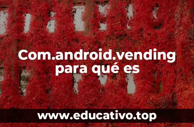 Com.android.vending para qué es