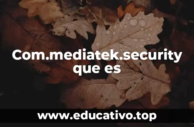 Com.mediatek.security que es