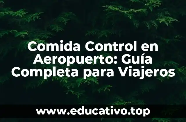 Comida Control en Aeropuerto: Guía Completa para Viajeros