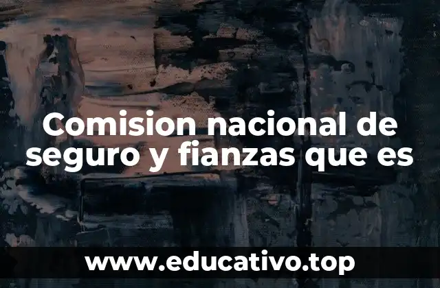 Comision nacional de seguro y fianzas que es