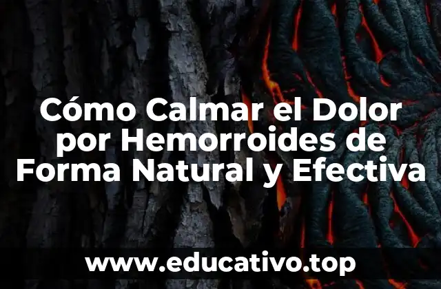 Cómo Calmar el Dolor por Hemorroides de Forma Natural y Efectiva
