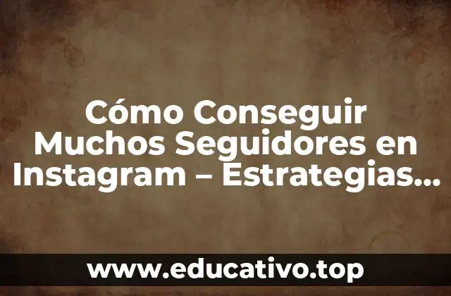 Cómo Conseguir Muchos Seguidores en Instagram – Estrategias y Consejos