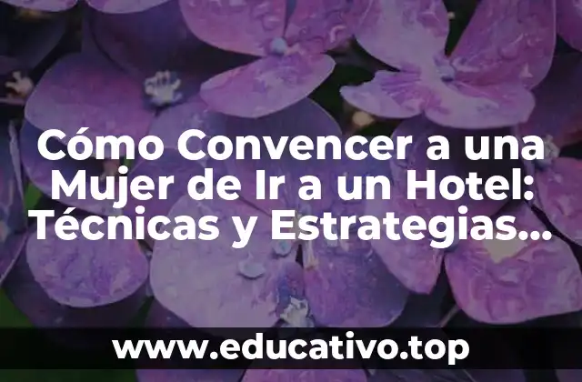 Cómo Convencer a una Mujer de Ir a un Hotel: Técnicas y Estrategias para Lograrlo