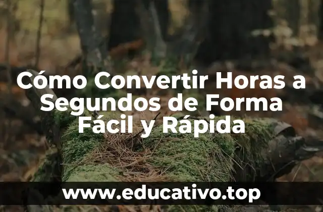 Cómo Convertir Horas a Segundos de Forma Fácil y Rápida