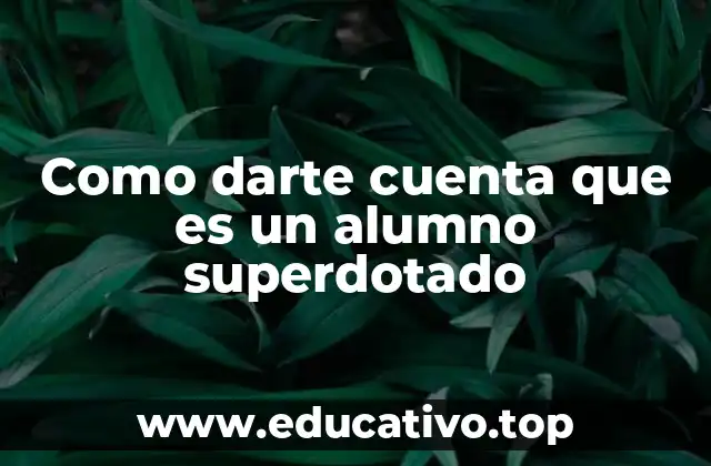 Como darte cuenta que es un alumno superdotado