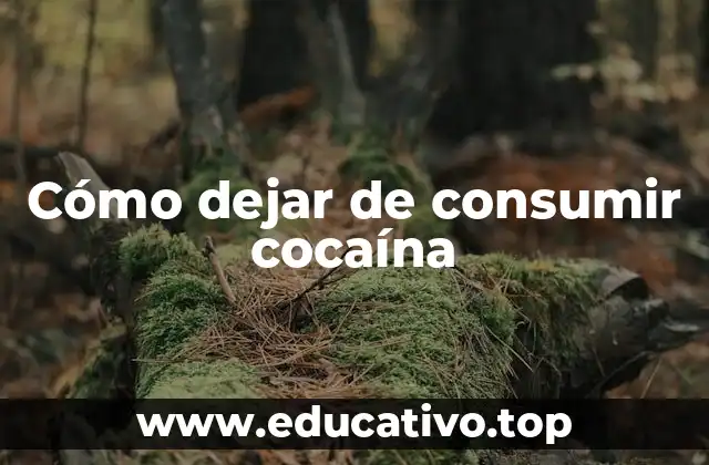 Cómo dejar de consumir cocaína