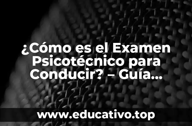 ¿Cómo es el Examen Psicotécnico para Conducir? – Guía Completa y Actualizada
