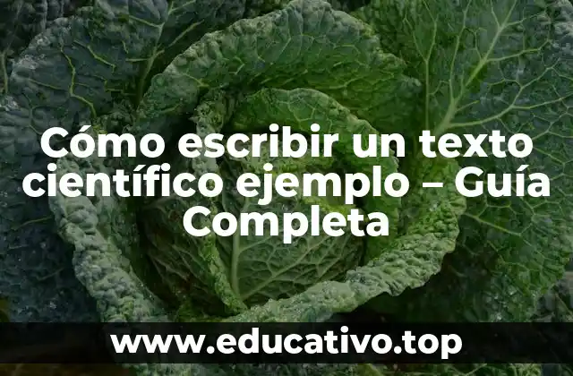 Estructura de un texto científico ejemplo