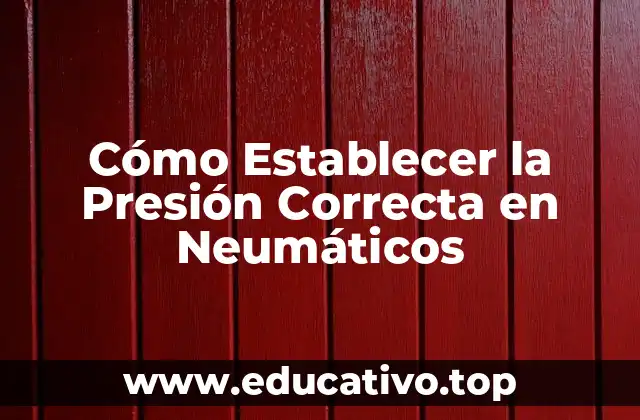 Cómo Establecer la Presión Correcta en Neumáticos