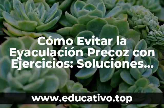 Cómo Evitar la Eyaculación Precoz con Ejercicios: Soluciones Naturales y Efectivas