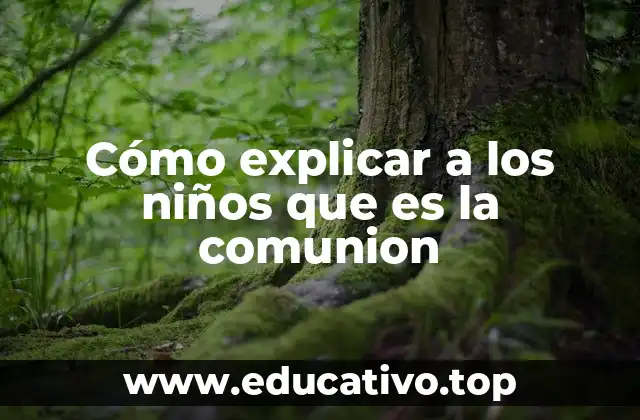 Cómo explicar a los niños que es la comunion