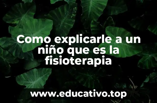 Como explicarle a un niño que es la fisioterapia