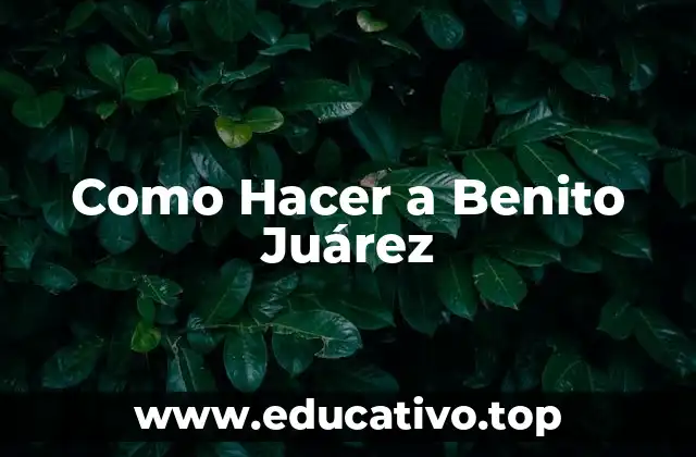 Como Hacer a Benito Juárez