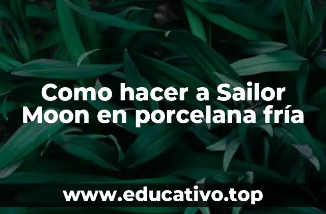Como hacer a Sailor Moon en porcelana fría