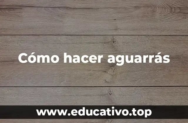 Cómo hacer aguarrás
