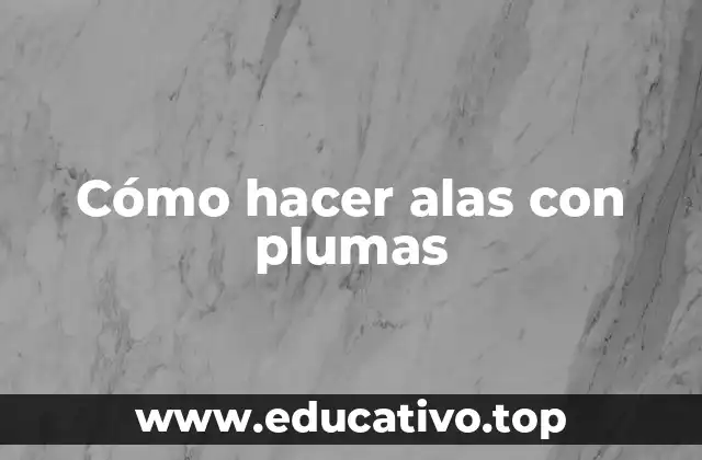 Cómo hacer alas con plumas