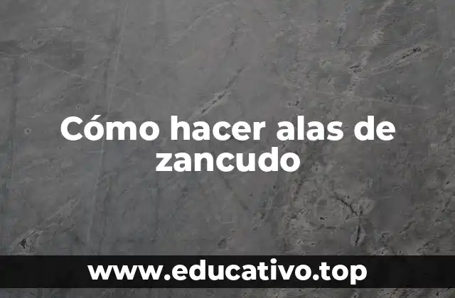 Cómo hacer alas de zancudo