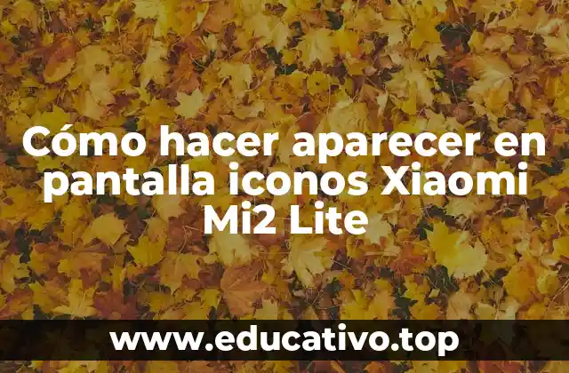 Cómo hacer aparecer en pantalla iconos Xiaomi Mi2 Lite