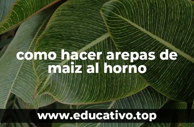 como hacer arepas de maiz al horno