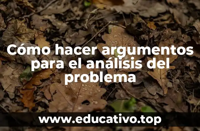 Cómo hacer argumentos para el análisis del problema