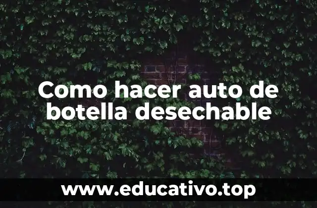 Como hacer auto de botella desechable
