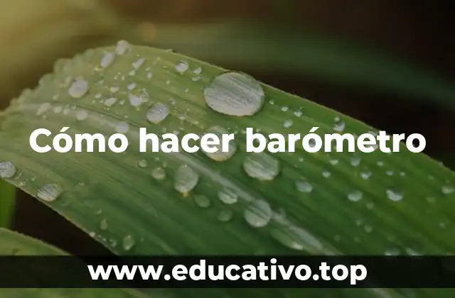 Cómo hacer barómetro